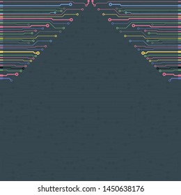 Circuit board illustration. Abstract circuit board background. Vector
