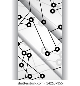 Circuit board illustration, digital composition.