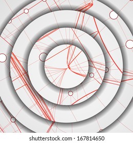 Circuit board illustration, digital composition.