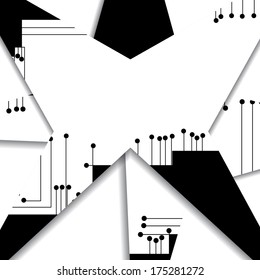 Circuit board illustration, digital composition.