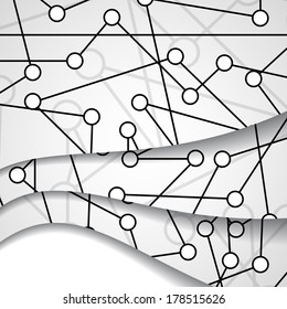 Circuit board illustration, digital composition.