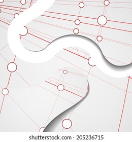 Circuit board illustration, digital composition.