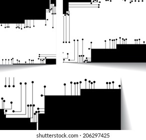 Circuit board illustration, digital composition.