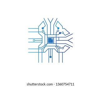 Circuit board illustration Technology vector