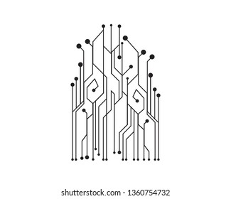 Circuit board illustration Technology vector