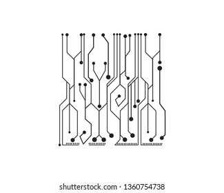 Circuit board illustration Technology vector