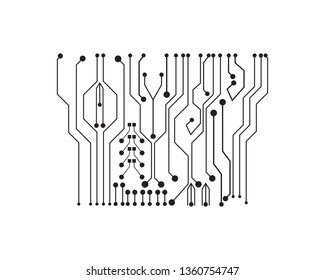 Circuit board illustration Technology vector