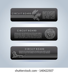 circuit board infographic over gray background vector illustration