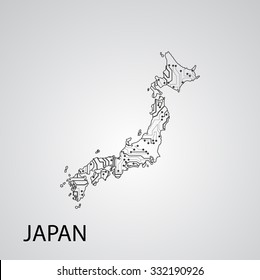 Circuit board Japan eps 10, vector elegant illustration