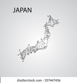 Circuit board Japan eps 10, vector elegant illustration