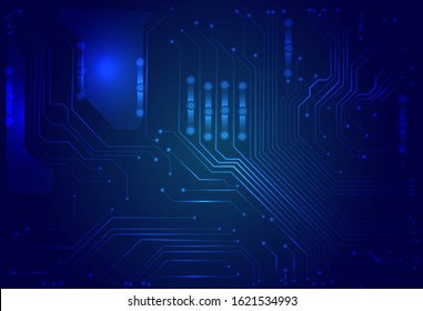 Circuit board lanes abstract communication technology vector background illustration on white
