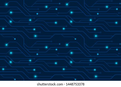 Circuit Board Light Blue Seamless Pattern Stock Vector (Royalty Free ...