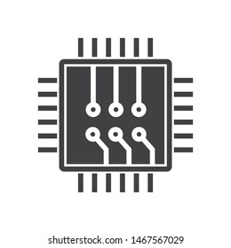 circuit board line,cpu,chip icon logo illustration vector design