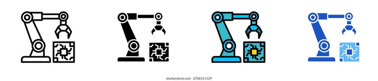 Circuit Board Manufacturing Icon Set Multiple Style Collection