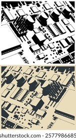 Circuit board with microelectronics close-up