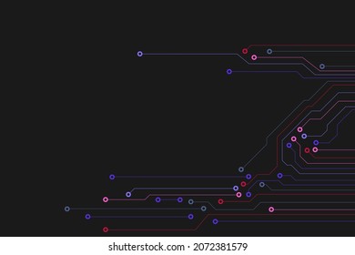 Circuit Board Modern Color Tone Copy Space Infographic Vector Background