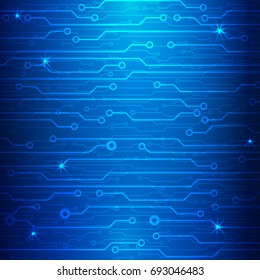 Circuit Board Modern Hi Tech Pattern Design Vector Background
