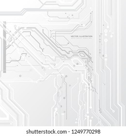 Circuit board motherboard digital chip  futuristic server  electronic computer hardware technology information engineering processor flat vector illustration