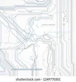 Circuit board motherboard digital chip  futuristic server  electronic computer hardware technology information engineering processor flat vector illustration