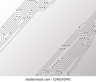 Circuit board or motherboard texture vector background graphic design. Semiconductor connections of computer hardware, microcircuit, motherboard elements. Processor microchips connections background.