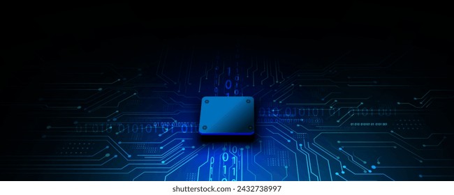 Circuit board network data processing chip technology background image
