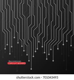 Circuit board on black background. Abstract technology, vector illustration eps 10
