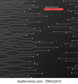 Circuit board on black background. Abstract technology, vector illustration eps 10