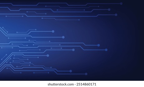 circuit board on blue background