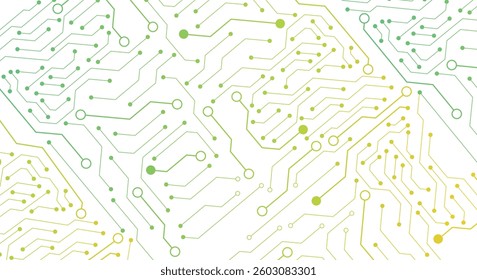 Circuit board on white background. 