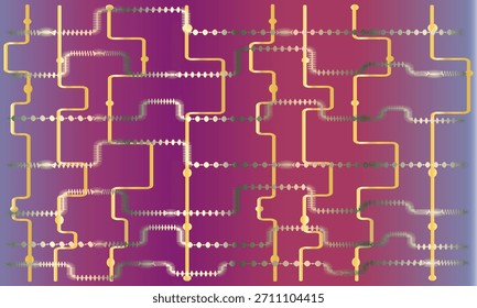 Circuit Board Pathways.Electrical circuit illustration, communication