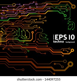 circuit board pattern. abstract technology circuit board vector background