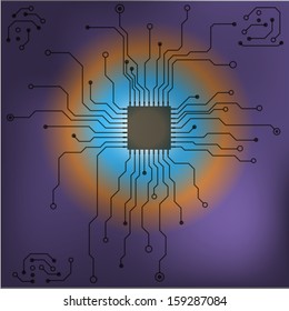 circuit board pattern. abstract technology circuit board vector background 