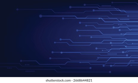 Patrón de placa de circuito. Fondo de tecnología futurista azul