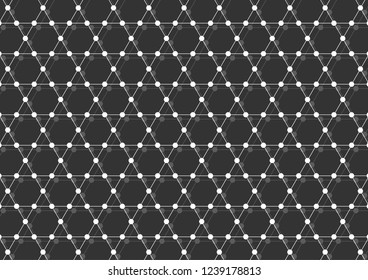 Circuit board pattern dots and lines for technology background. Vector illustration