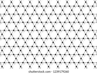 Circuit board pattern dots and lines for technology background. Vector illustration