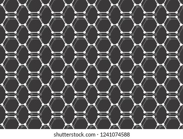 Circuit board pattern dots and lines for technology background. Vector illustration