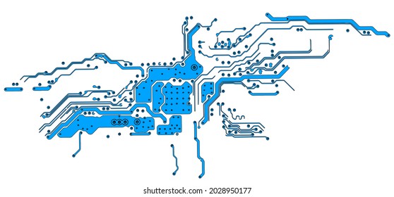 Circuit board pattern isolated on white background design element. EPS10 vector illustration.