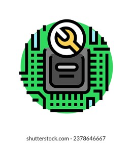 circuit board repair electronics color icon vector. circuit board repair electronics sign. isolated symbol illustration