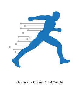 circuit board and runner, vector