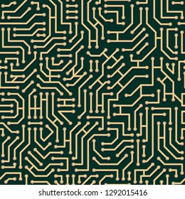 Circuit Board Seamless Pattern Electricity Component Stock Vector ...