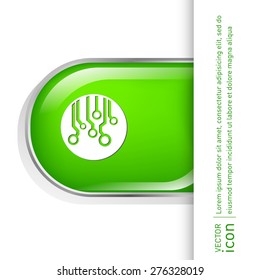 Circuit board sign icon. Technology scheme symbol. 