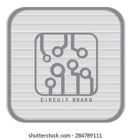 Circuit board sign icon. Technology scheme symbol. 