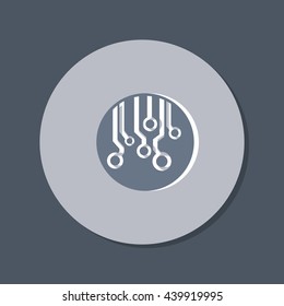 Circuit board sign icon. Technology scheme symbol. 