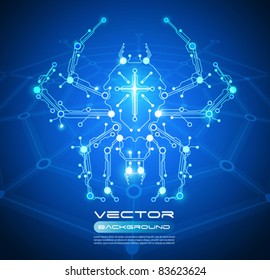 circuit board spider background