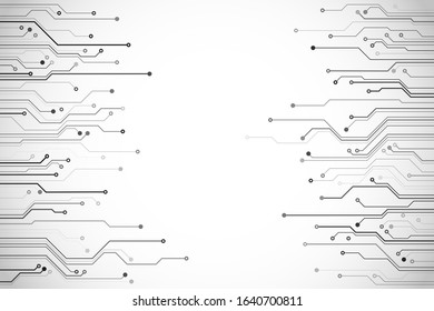 Circuit board structure. Science and technology design. Hardware communication concept. Vector illustration