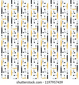Circuit Board Style Seamless Vector Pattern. Hand Drawn Computer Technology Illustration for Fashion Prints, Gift Wrap, Trendy Packaging, Paper Goods, Nerd Wallpaper or Masculine Backgrounds Texture
