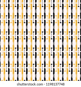 Circuit Board Style Stripes Seamless Vector Pattern. Hand Drawn Computer Technology Illustration for Fashion Prints, Gift Wrap, Trendy Packaging, Paper, Nerd Wallpaper or Masculine Backgrounds Texture