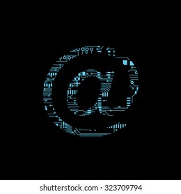 Circuit board symbol at Vector Illustration 