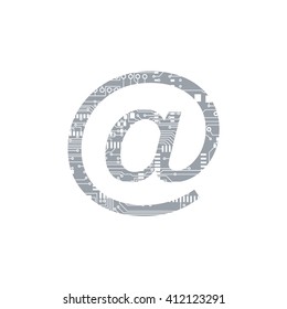 Circuit board symbol at Vector Illustration
