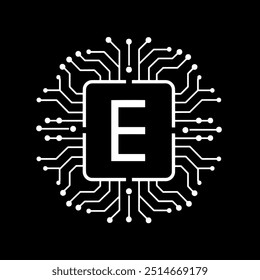 a circuit board tech logo